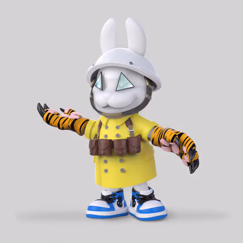 White Rabbit By Gate