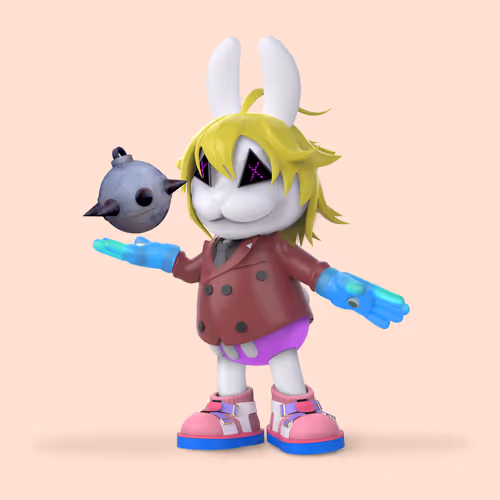 White Rabbit By Gate