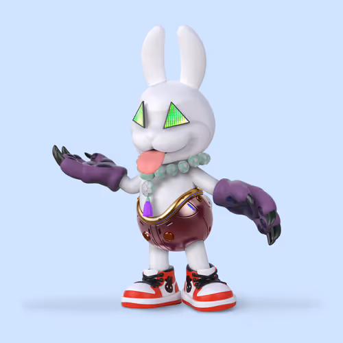 White Rabbit By Gate