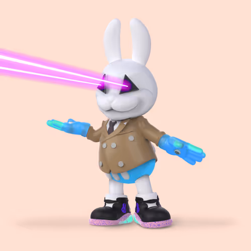 White Rabbit By Gate