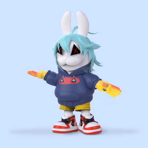 White Rabbit By Gate