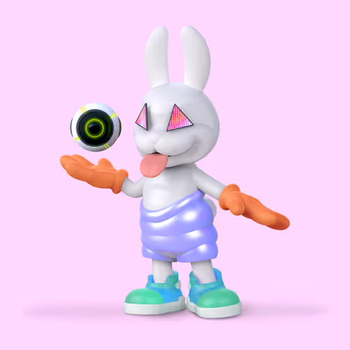 White Rabbit By Gate
