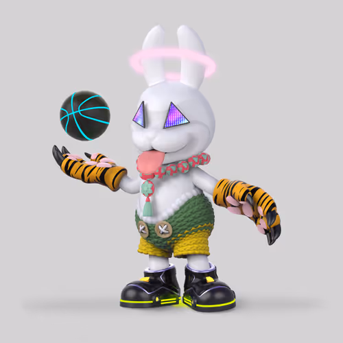 White Rabbit By Gate