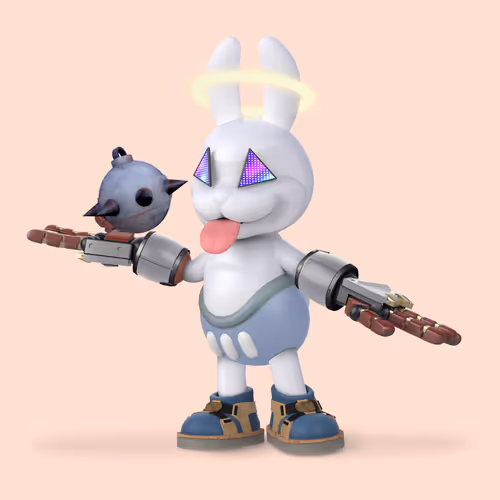 White Rabbit By Gate