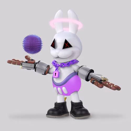 White Rabbit By Gate