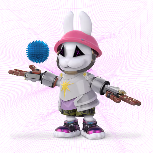 White Rabbit By Gate