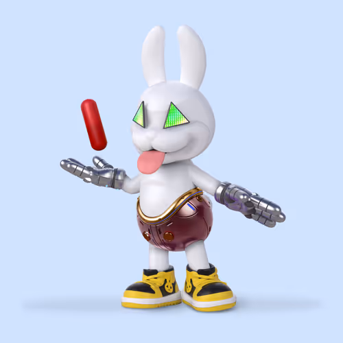 White Rabbit By Gate