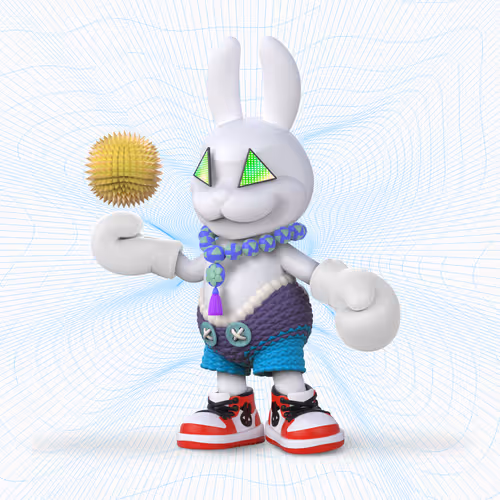 White Rabbit By Gate