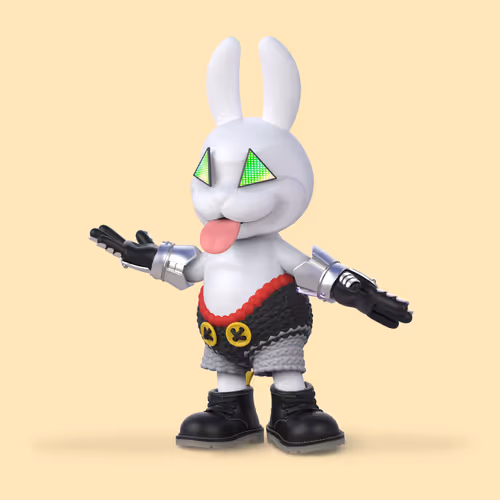 White Rabbit By Gate