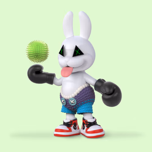 White Rabbit By Gate