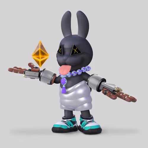 White Rabbit By Gate