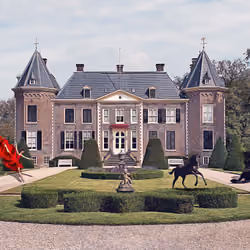Nijenhuis Castle in Twente in a crystal ball