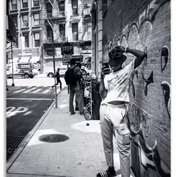 Man in Cortlandt Alley NYC