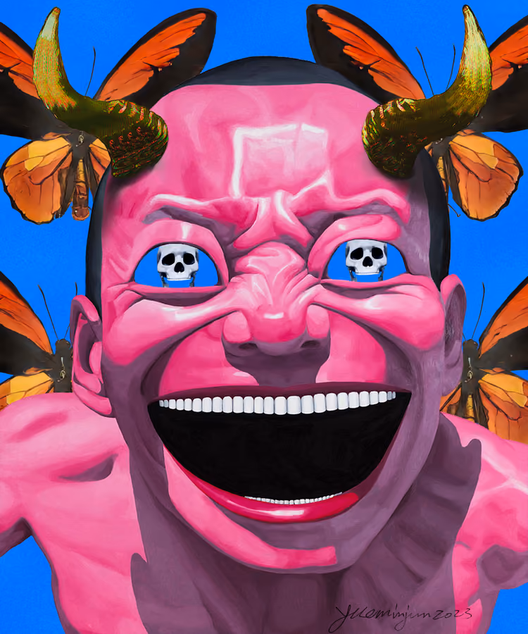 Yue Minjun - Kingdom of the Laughing Man: Boundless