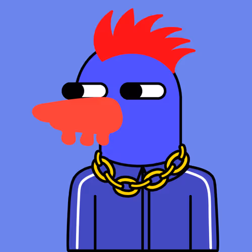 Blue DucK With Chain 