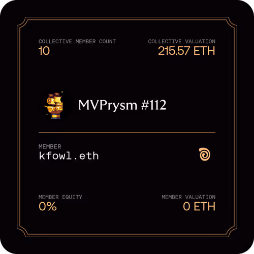 Membership Card for MVPrysm #112