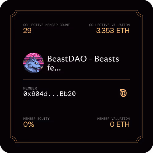 Membership Card for BeastDAO - Beasts feast!