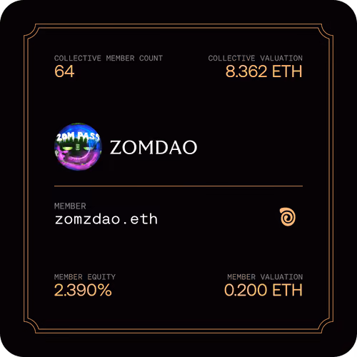 Membership Card for ZOMDAO