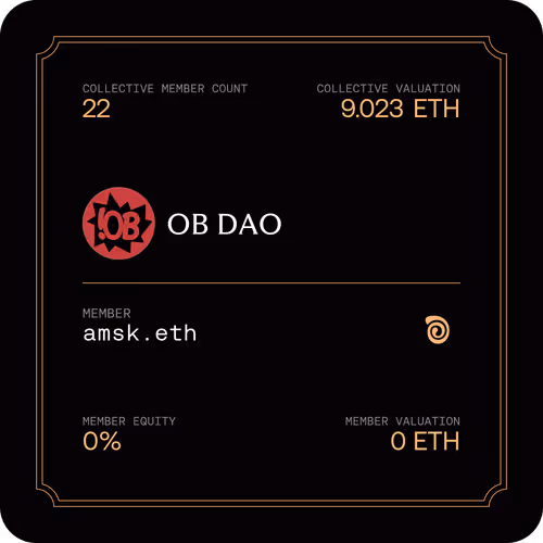 Membership Card for OB DAO
