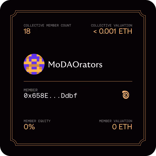 Membership Card for MoDAOrators