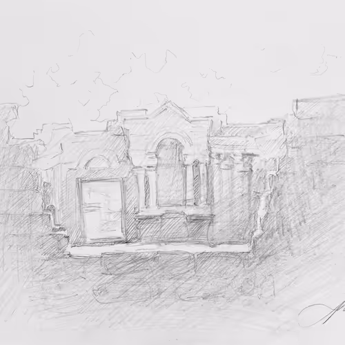 The ruins of the ancient synagogue Baram
