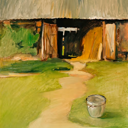 Trail through the barn