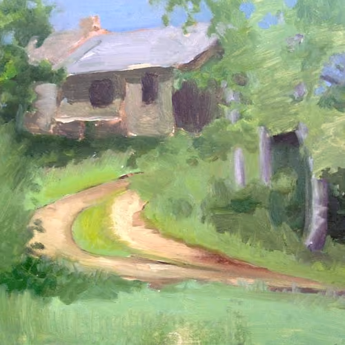 Courtyard in Engure village