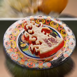 Ketchup Plate Pie Key 123