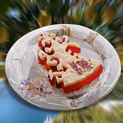 Porcelain Plate Pie Key 18