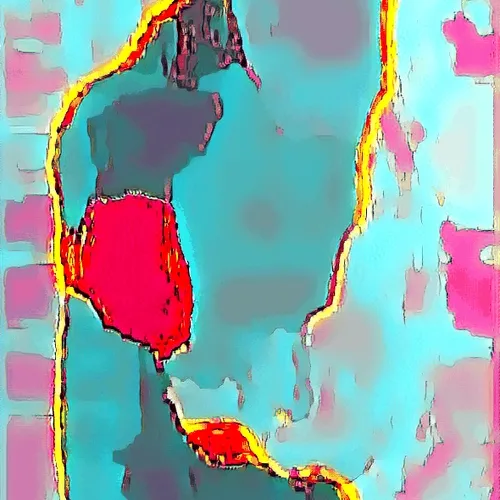 Digital girl, vivid colors, same melancholy.