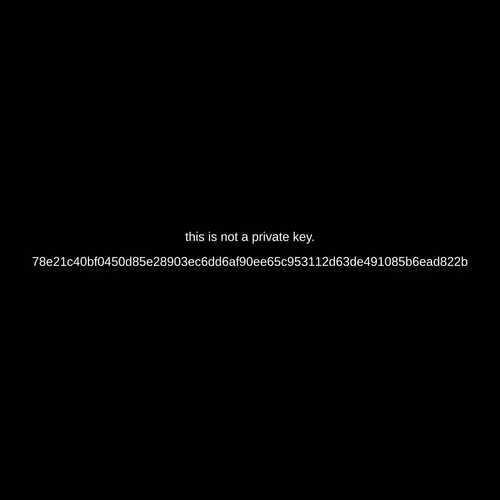 This Is Not A Private Key