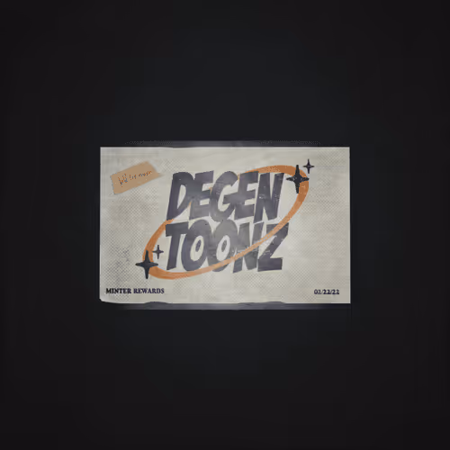 Degen Toonz Minter Reward Card