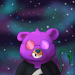 #2601 • Judgy Sleepy Purple Cub