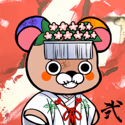 Calligraphy Art Bear 2-6