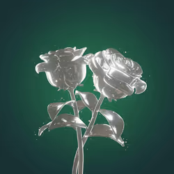 Clear Glass Roses Anniversary Bouquet