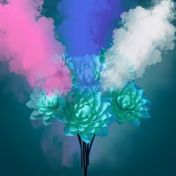 Pink, Blue, and White Independence Day Bouquet