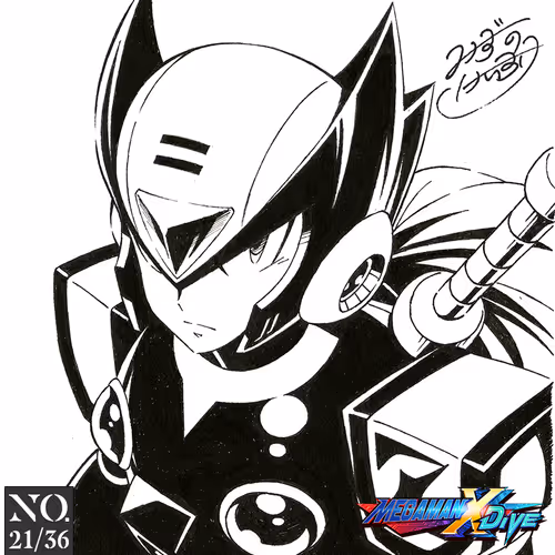 Mega Man X Dive Nft Zero Illustration By Keisuke M