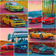 Cartoon cars art - old