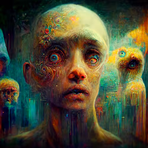 Human x AI - Hallucination Series (Mid Journey)