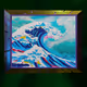 great wave framed