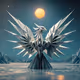 Fractal origami phoenix
