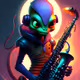 Alien saxophone