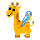 Giraffe and friend
