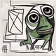 Rare oil painting pepes