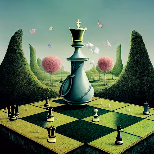 Chess game in Wonderland - old