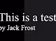 This is a Test - JF