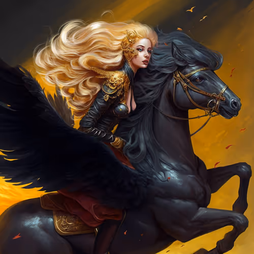 Mystical creatures and their mistresses (AI generated)