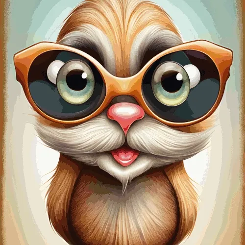 Colorful Chuckles: Caricatured Charm in Pencil Style Illustrations