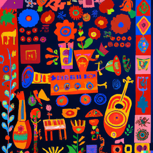 AI Romanian Folk Abstract