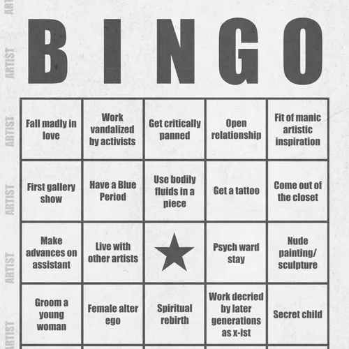 Artist Bingo